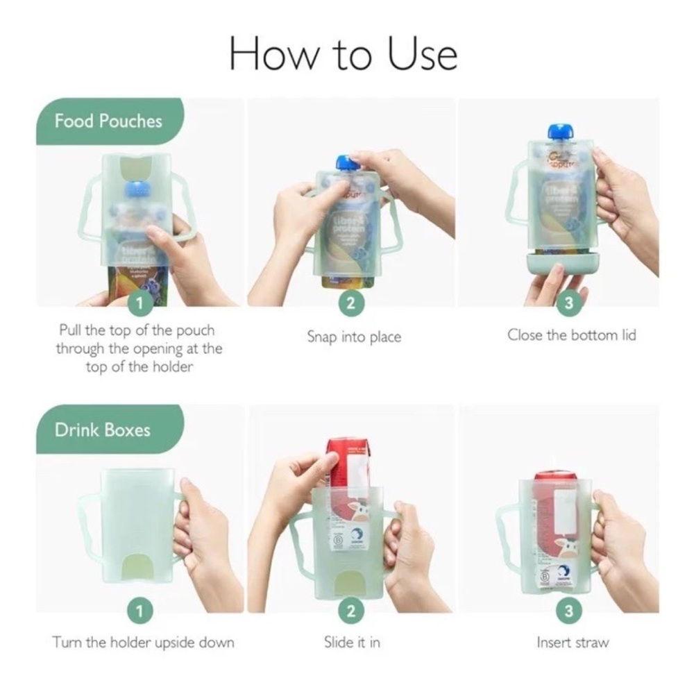 Momcozy Baby Food Pouch Holder No Squeeze Mess Free Self Feeding BPA Free - Picture 12 of 12